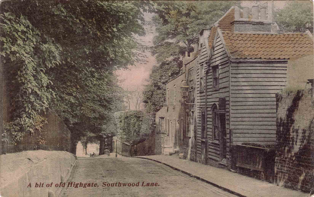 Postcard of Lower part of Southwood Lane, Highgate