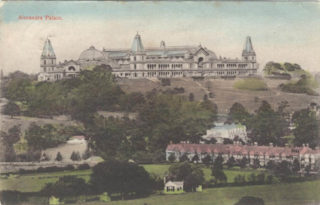 Alexandra Palace with playing fields in front