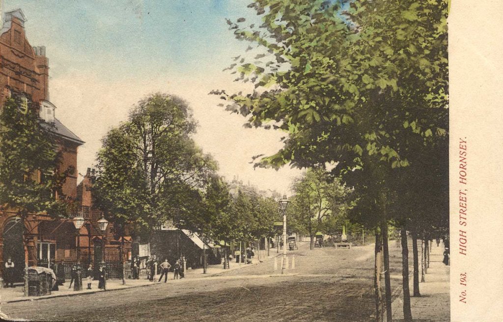 High Street, Hornsey, leading to the church