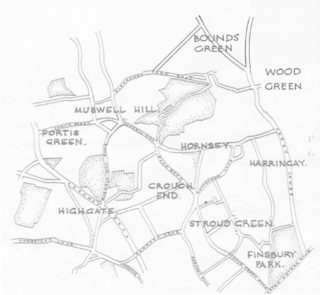 Hornsey Historical Society Area map of the Borough of Hornsey