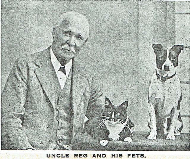 Uncle Reg with his pets