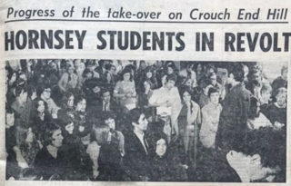 Hornsey Journal 31 May 1968 headline "Hornsey Students in Revolt"