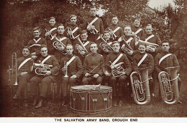 The Salvation Army Band, Crouch End, 1920