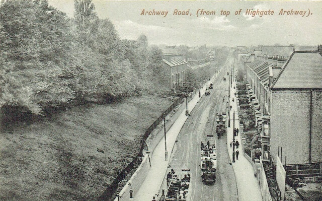 Archway Road from the bridge