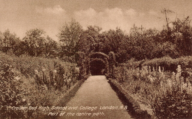 Part of the centre path at Crouch End High School