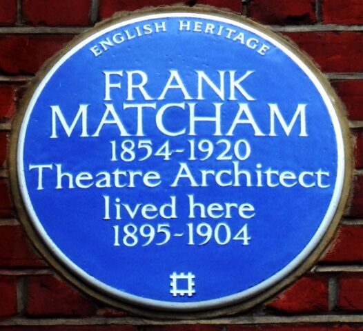 Frank Matcham Blue Plaque