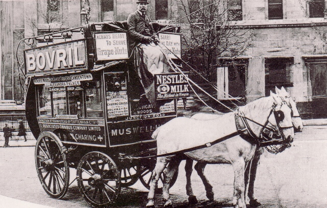 Horse Bus in Charing Cross Road, 1903