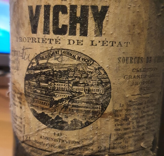 label of wine bottle found in the cellar