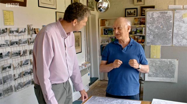 Peter Barber being interviewed in the Old Schoolhouse