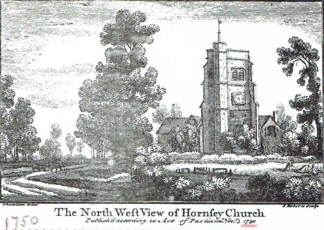 St-Mary's Medieval Church, Hornsey, 1750