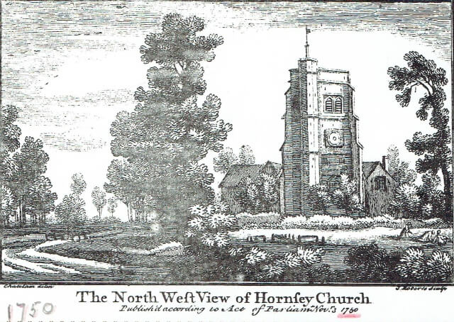 The North View of Hornsey Church, 1750