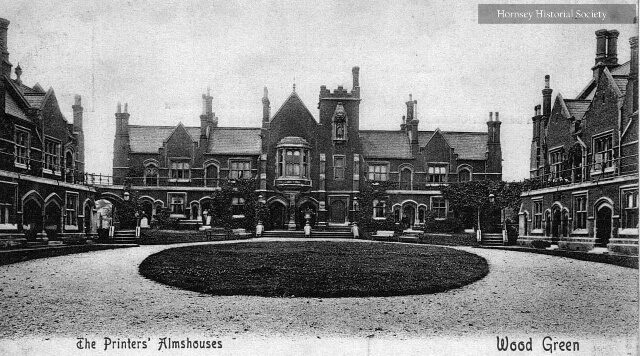 The Printers' Almshouses, Bounds Green Road, c.1900