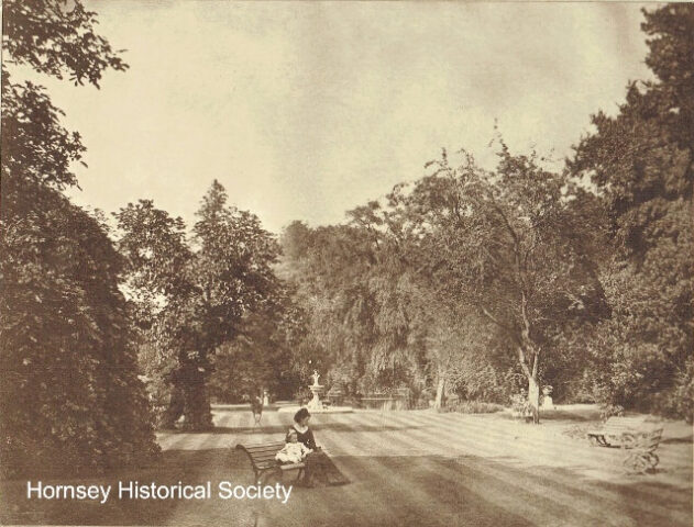 The grounds of Topsfield Hall, 1870s