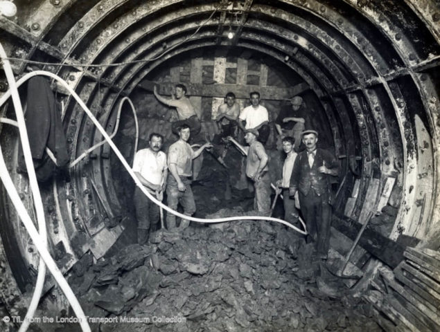 Tunnel workers at Turnpike Lane