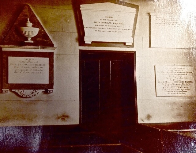 Two Faithfull Servants memorial in Hornsey Church