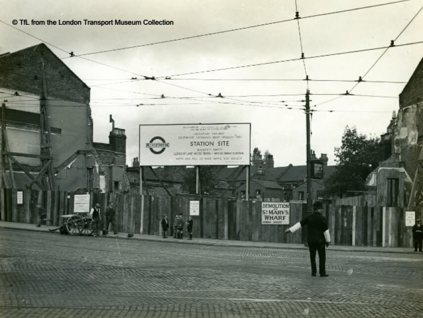 The site of Wood Green Station, 1930