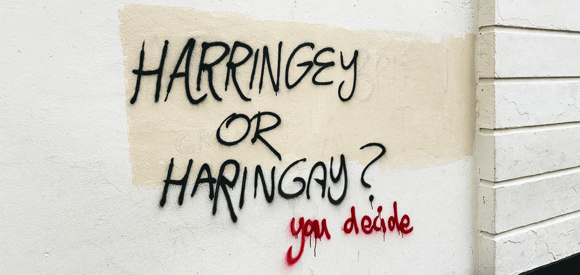 Harringey or Haringgay? You Decide (grafitti)