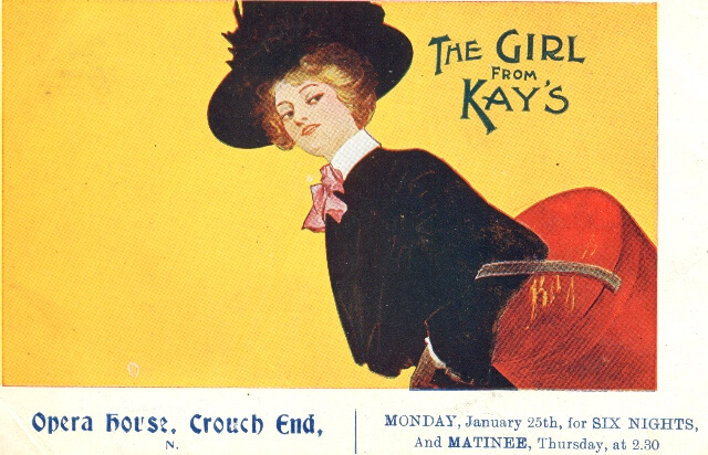 Advertisement for The Girl from Kay's, a popular musical comedy in the early 1900s